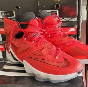 Nike LeBron 13 XII Red/ White size 13